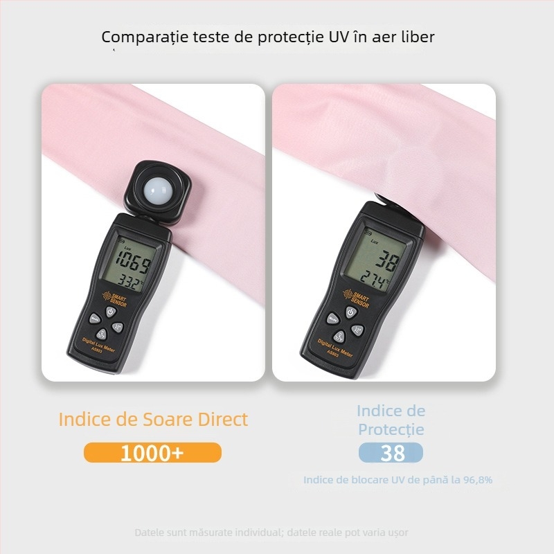 Manșete din mătase de gheață – protecție UV, lungi, cu design gradient pentru vară