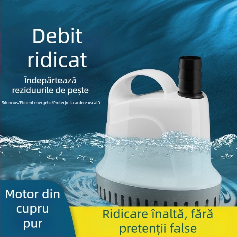 Pompa de circulație pentru acvariu, trei în unu, submersibilă, foarte silențioasă, pentru uz casnic, mini cu aspirație din partea de jos
