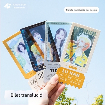 Segmente de bilete transparente și mini cărți poștale pentru susținerea fanilor Era Teen Group