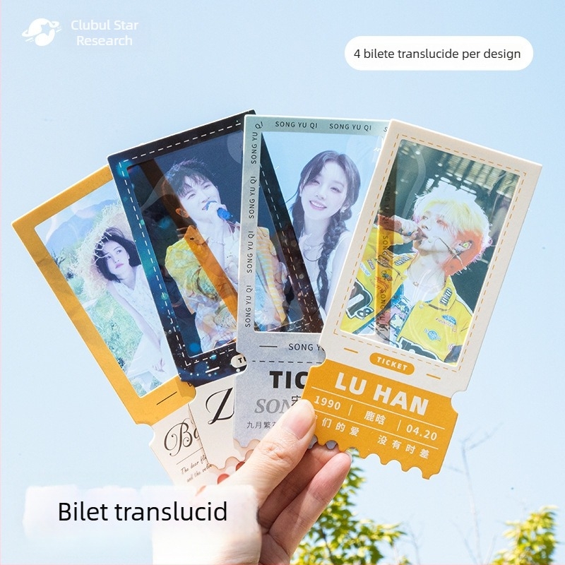 Segmente de bilete transparente și mini cărți poștale pentru susținerea fanilor Era Teen Group