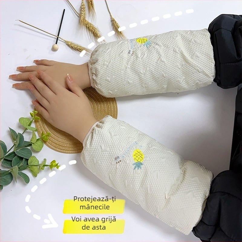 Manșete unisex impermeabile, rezistente la murdărie, croială lejeră, lungi, model pătrățel