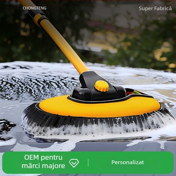 Mop pentru spălarea mașinii cu mâner extensibil și curbat, protecție a vopselei, perie de curățare pentru automobil