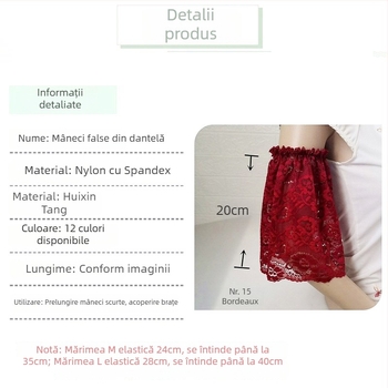 Manșete din dantelă pentru brațe, stil clopot, protecție solară, lungi și scurte