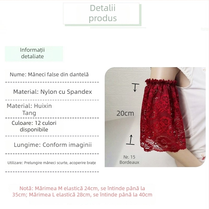 Manșete din dantelă pentru brațe, stil clopot, protecție solară, lungi și scurte