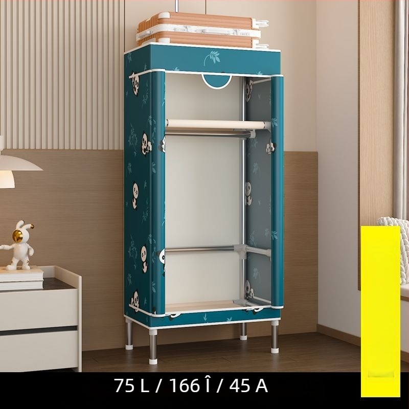 Dulap textil închis complet cu fermoar, pentru cămin, design simplu și modern, spațiu de depozitare economic
