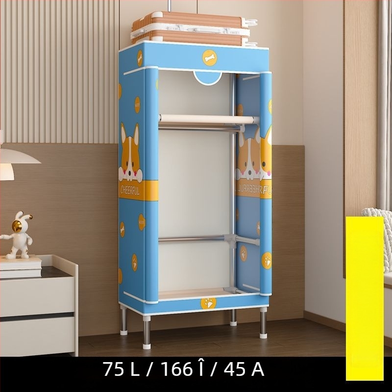 Dulap textil închis complet cu fermoar, pentru cămin, design simplu și modern, spațiu de depozitare economic