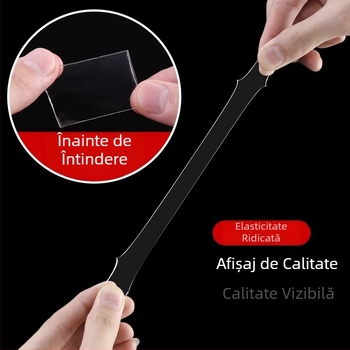 Bandă adezivă nano cu două fețe, aderență puternică, fără reziduuri, rezistentă la apă, antiderapantă, pentru uz casnic