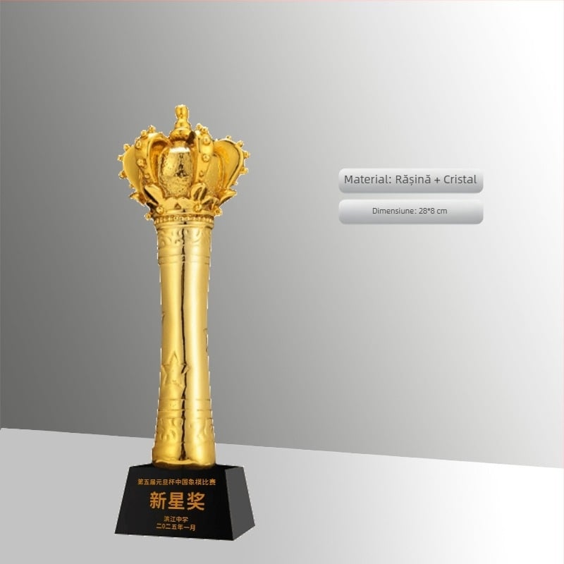 Trofeu din rășină de cristal, gravat pentru șah, șah chinezesc, dame internaționale și Go