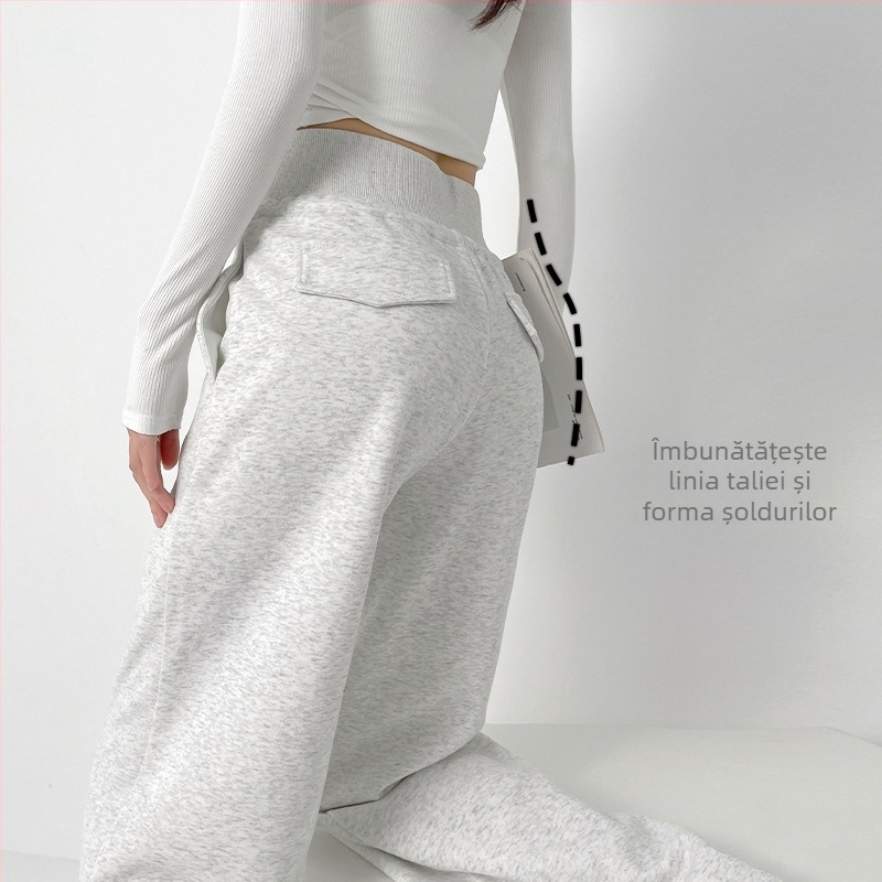 Pantaloni casual pentru femei, talie înaltă, croială lejeră, primăvara 2026