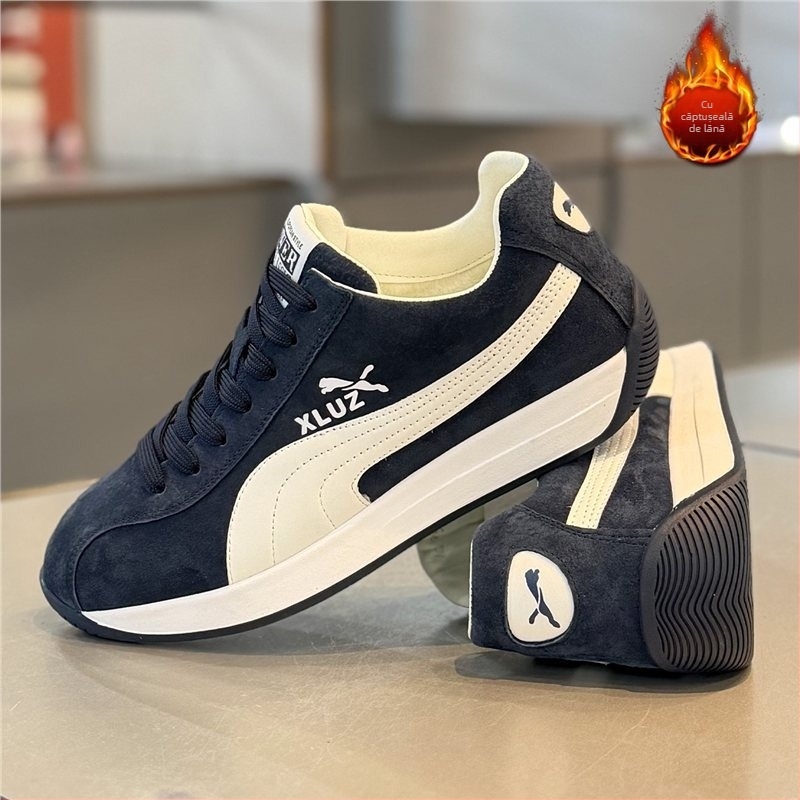 Pantofi sport pentru bărbați din piele intoarsă, căptușeală fleece – ușori, versatili, confortabili