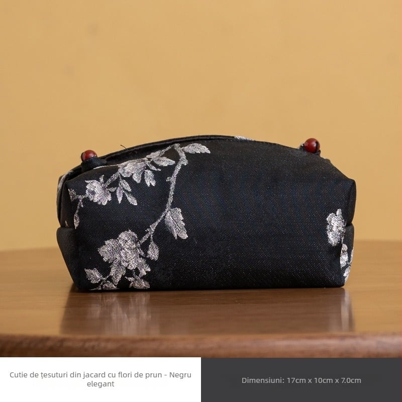 Husă pentru cutia de șervețele din material, în stil nou Chinezesc, pentru ceremonia ceaiului și sufragerie