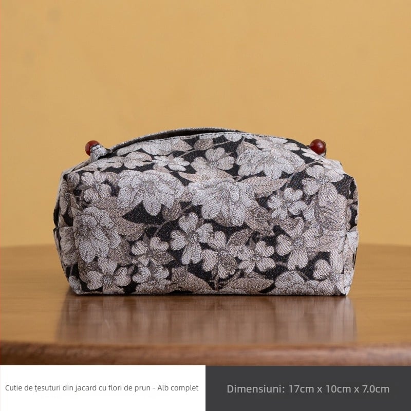 Husă pentru cutia de șervețele din material, în stil nou Chinezesc, pentru ceremonia ceaiului și sufragerie