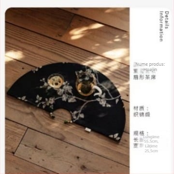 Covoraș dublu față pentru ceai, jacquard retro, lux, stil Zen