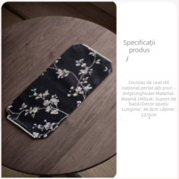 Covoraș dublu față pentru ceai, jacquard retro, lux, stil Zen