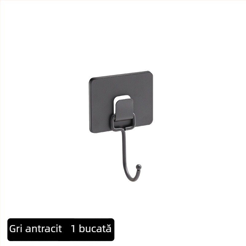 Cârlig mare din oțel inoxidabil, cu adeziv puternic, fără găuri, pentru baie și bucătărie, capacitate peste 30 kg