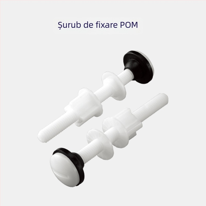 Set universal de șuruburi pentru rezervorul de apă al toaletei, cu inel de etanșare și tampon din cauciuc