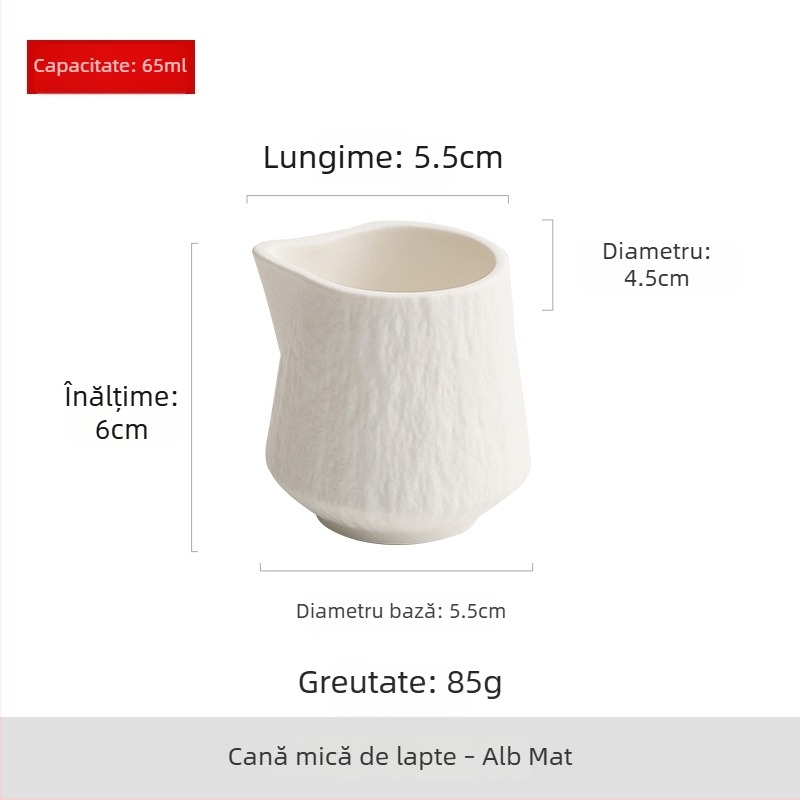 Cană de lapte ceramică mică pentru espresso, stil minimalist, vas de bucătărie, 65-135 ml
