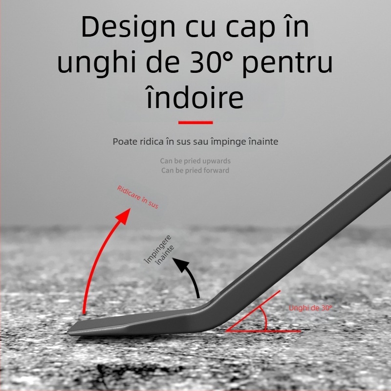 Crowbar pentru tâmplă din oțel tratat, montaj uși și ferestre, unealtă multifuncțională mică
