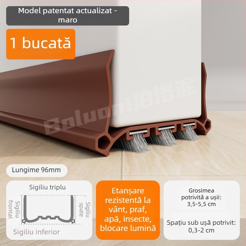 Bandă de etanșare a pragului ușii cu perie – rezistență la vânt, blocare a luminii, funcționare silențioasă, protecție împotriva prafului