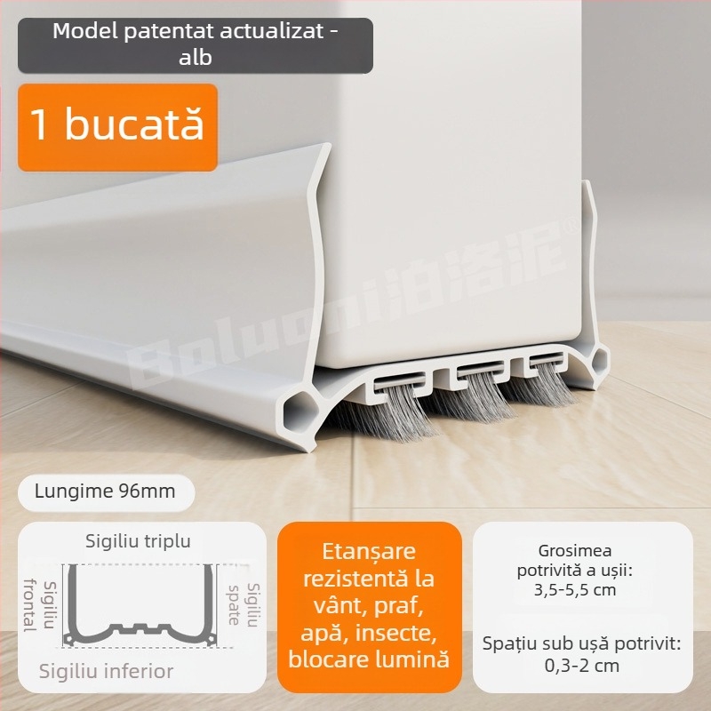 Bandă de etanșare a pragului ușii cu perie – rezistență la vânt, blocare a luminii, funcționare silențioasă, protecție împotriva prafului