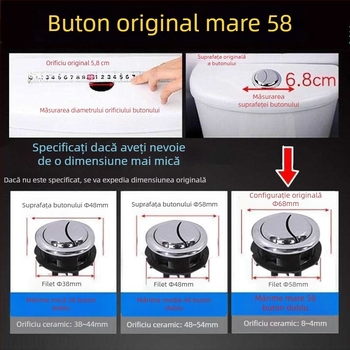 Kit mecanism toaletă cu plutitor – set complet pentru toalete tradiționale