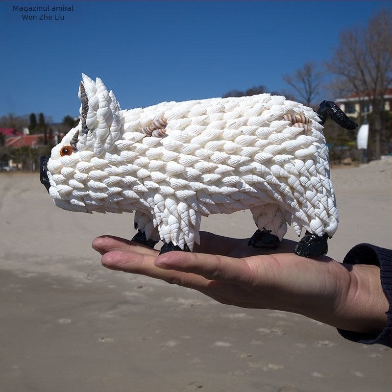 Decor din cochilie de conch pentru locuință, 12 animale ale zodiacului chinezesc