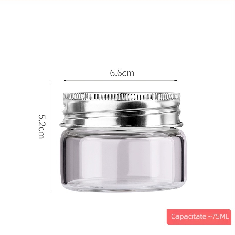 Recipient din sticlă borosilicată sigilat cu capac din oțel inoxidabil 304, pentru depozitare în bucătărie a cerealelor, formă rotundă, 800–1000 ml, potrivit pentru microunde, stil modern minimalist