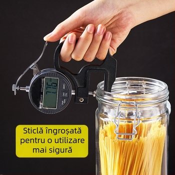 Borcane din sticlă sigilate pentru murături și usturoi murat, recipient cilindric pentru depozitare alimentară, lux ușor, 5 L sau mai mult