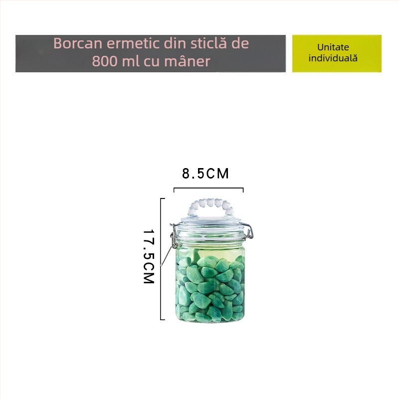 Borcane din sticlă sigilate pentru murături și usturoi murat, recipient cilindric pentru depozitare alimentară, lux ușor, 5 L sau mai mult