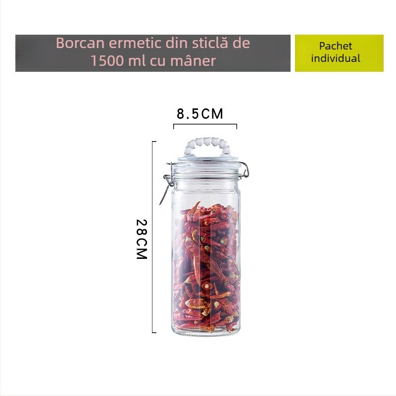 Borcane din sticlă sigilate pentru murături și usturoi murat, recipient cilindric pentru depozitare alimentară, lux ușor, 5 L sau mai mult