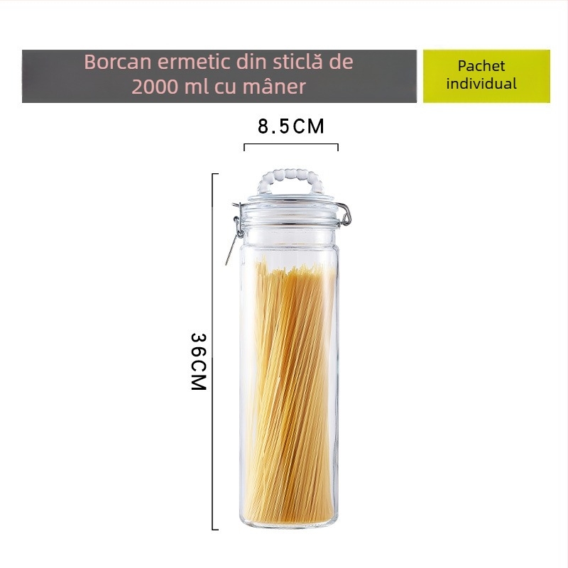 Borcane din sticlă sigilate pentru murături și usturoi murat, recipient cilindric pentru depozitare alimentară, lux ușor, 5 L sau mai mult