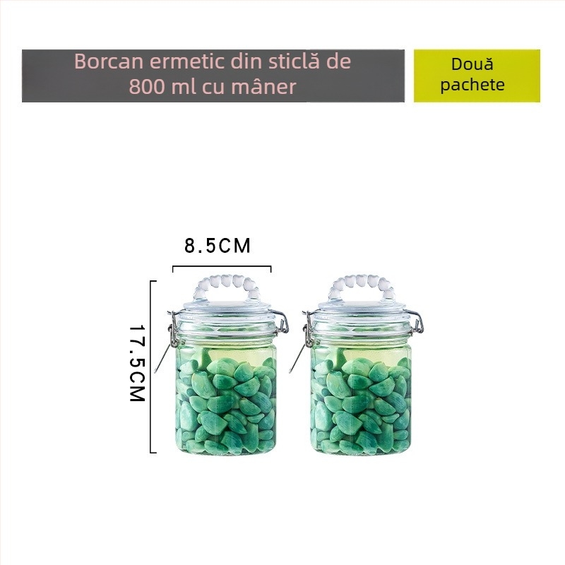 Borcane din sticlă sigilate pentru murături și usturoi murat, recipient cilindric pentru depozitare alimentară, lux ușor, 5 L sau mai mult