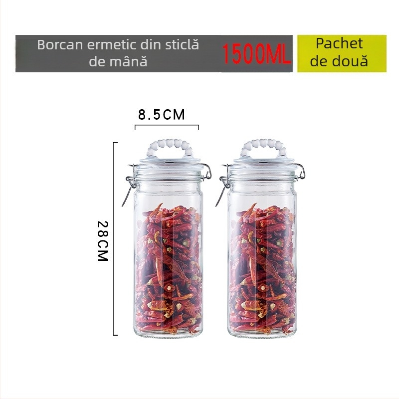 Borcane din sticlă sigilate pentru murături și usturoi murat, recipient cilindric pentru depozitare alimentară, lux ușor, 5 L sau mai mult