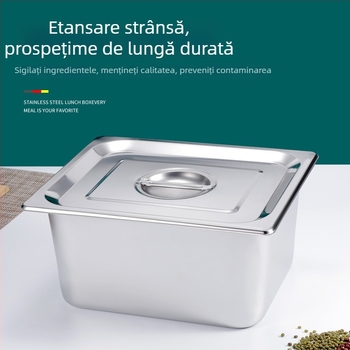 Recipient din oțel inoxidabil pentru depozitare orez, etanș, rezistent la umezeală și insecte, container de depozitare pătrățit pentru uz casnic, capacitate 20 kg și 10 kg