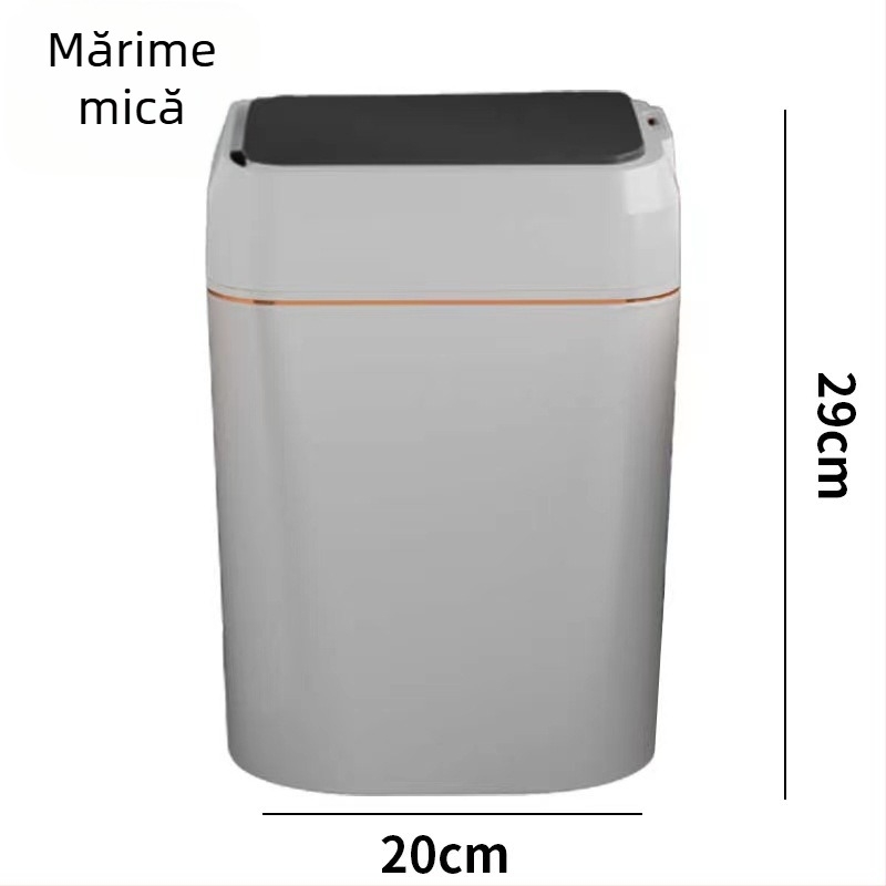 Coș de gunoi inteligent cu senzor de deschidere, capac, din plastic, pătrat, 26 L sau mai mult, pentru bucătărie și baie, cu mai multe compartimente de sortare