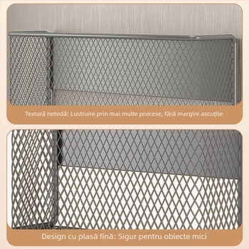 Raft magnetic lateral pentru frigider, pentru depozitare pungilor de conservare și a condimentelor — montaj fără găuri, metal