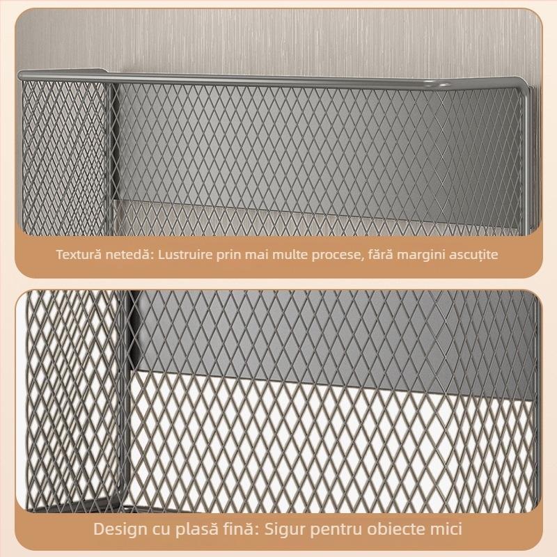 Raft magnetic lateral pentru frigider, pentru depozitare pungilor de conservare și a condimentelor — montaj fără găuri, metal