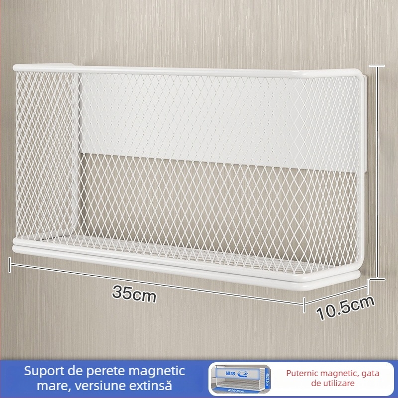 Raft magnetic lateral pentru frigider, pentru depozitare pungilor de conservare și a condimentelor — montaj fără găuri, metal