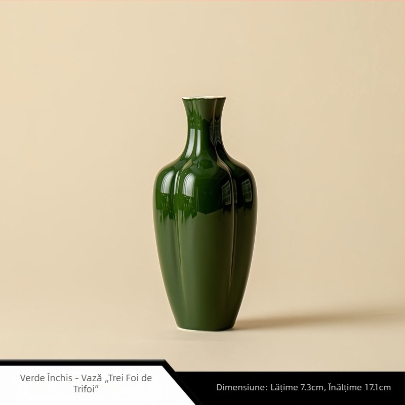 Vază ceramică pentru flori, stil Zen, decor cu cenușă de plante, design cu umeri subțiri, accesorii pentru ceremonia ceaiului, decor pentru casă.