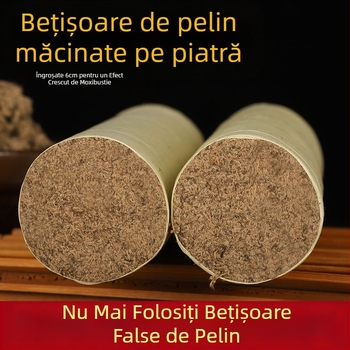 Bețișoare de moxă, măcinate la piatră, groase, pentru moxibustie la domiciliu, set manual