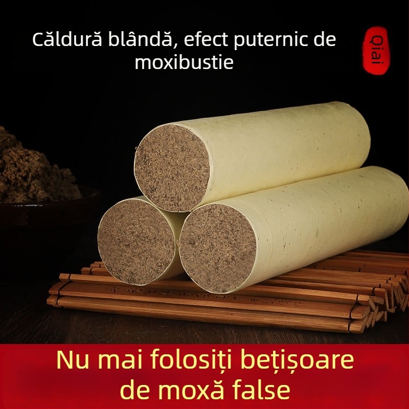Bețișoare de moxă, măcinate la piatră, groase, pentru moxibustie la domiciliu, set manual