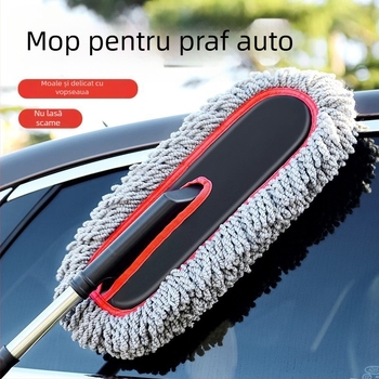 Perie de spălat mașina care nu zgârie vopseaua, sigură pentru ceară, mop extensibil pentru curățare cu microfibră