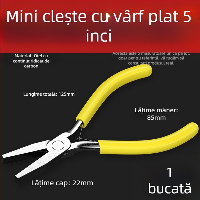 Clește mini de 5 inchi, handmade pentru DIY — Clește de sârmă multifuncțional, vârf ascuțit pentru bijuterii cu mărgele, compact pentru uz casnic
