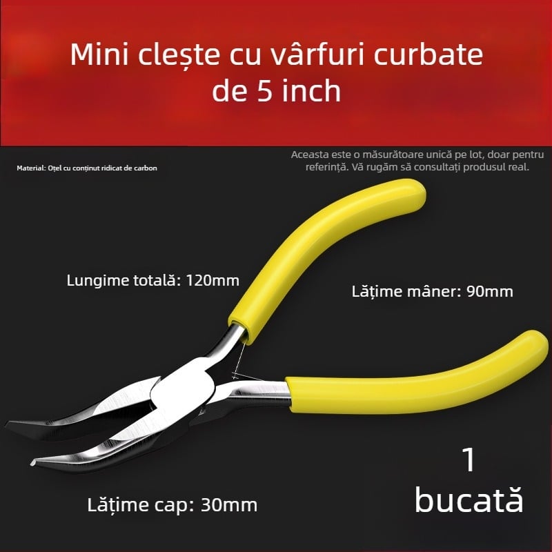 Clește mini de 5 inchi, handmade pentru DIY — Clește de sârmă multifuncțional, vârf ascuțit pentru bijuterii cu mărgele, compact pentru uz casnic