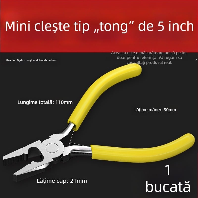 Clește mini de 5 inchi, handmade pentru DIY — Clește de sârmă multifuncțional, vârf ascuțit pentru bijuterii cu mărgele, compact pentru uz casnic