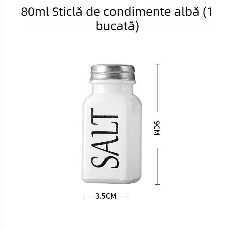 Set de sticle din sticlă pentru bucătărie: ulei și oțet, design negru-alb, sticluță pulverizator ulei