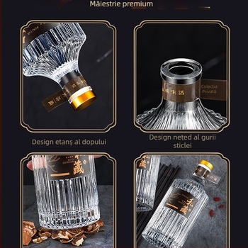Sticlă din sticlă pentru vin, mică, etanșă, potrivită pentru vin, ulei și apă, capacitate sub 300 ml
