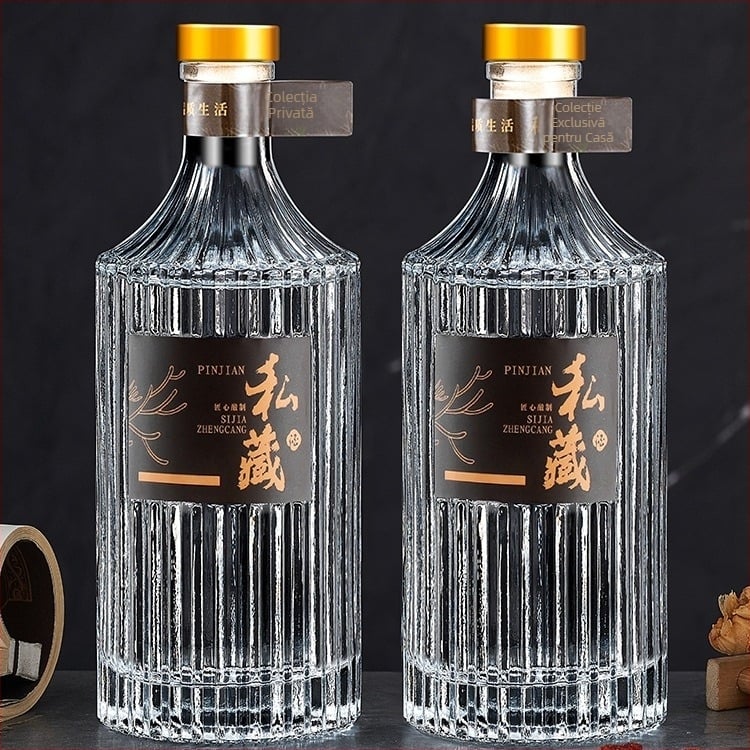 Sticlă din sticlă pentru vin, mică, etanșă, potrivită pentru vin, ulei și apă, capacitate sub 300 ml