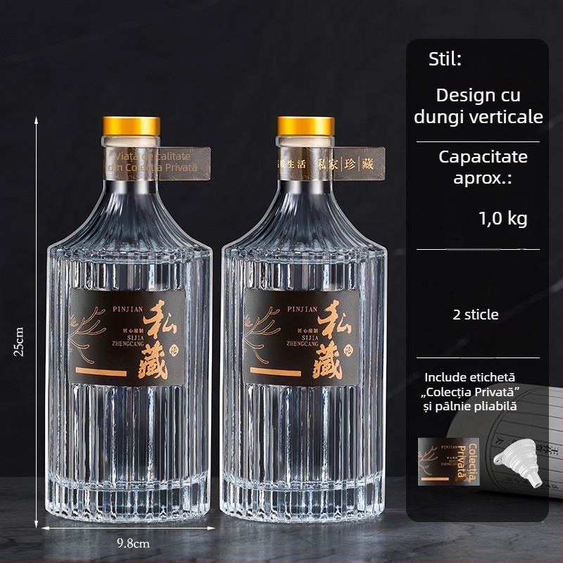 Sticlă din sticlă pentru vin, mică, etanșă, potrivită pentru vin, ulei și apă, capacitate sub 300 ml