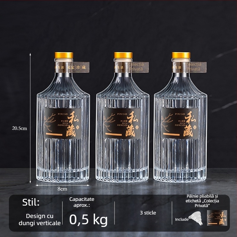 Sticlă din sticlă pentru vin, mică, etanșă, potrivită pentru vin, ulei și apă, capacitate sub 300 ml